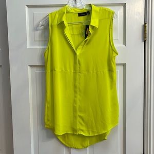 NWT bright yellow flowy blouse/shirt